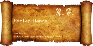 Marlep Hanna névjegykártya